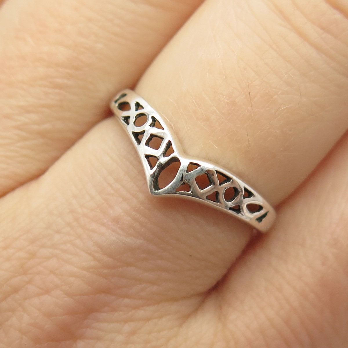 アクセサリー Vintage Silver Unbalance Tick Ring 925 Vintage Silver Unbalance Tick Ring 925
