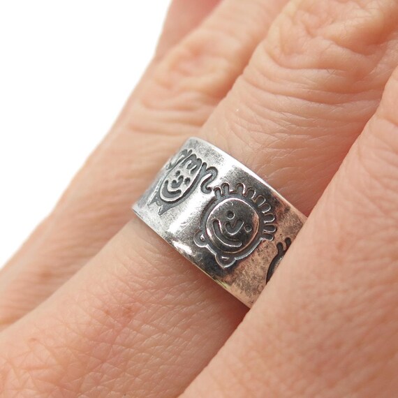 925 Sterling Silver Vintage EFS Mexico Children Oxidized