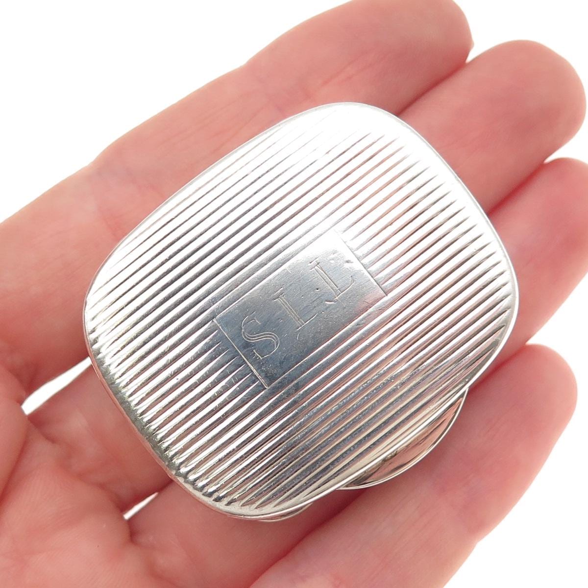 TIFFANY & CO. 925 Sterling Silver Vintage Italy SLL Monogram Pill