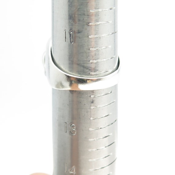 925 Sterling Silver Vintage Skull Biker Ring Size… - image 8