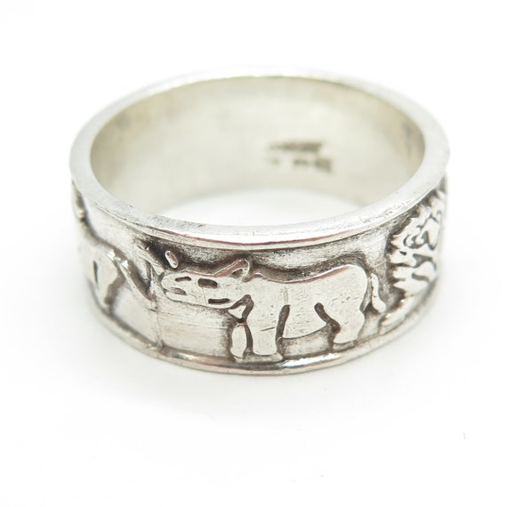 925 Sterling Silver Vintage Mexico Lion Horse Gir… - image 6