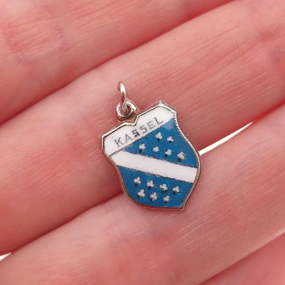 Fritz Reu & Co. 835 Silver Vintage Enamel Kassel Mini Charm Pendant