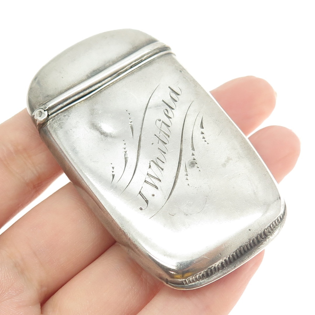 【5％OFF】 925  Engraved Deco Art Antique Silver Sterling アンティーク雑貨