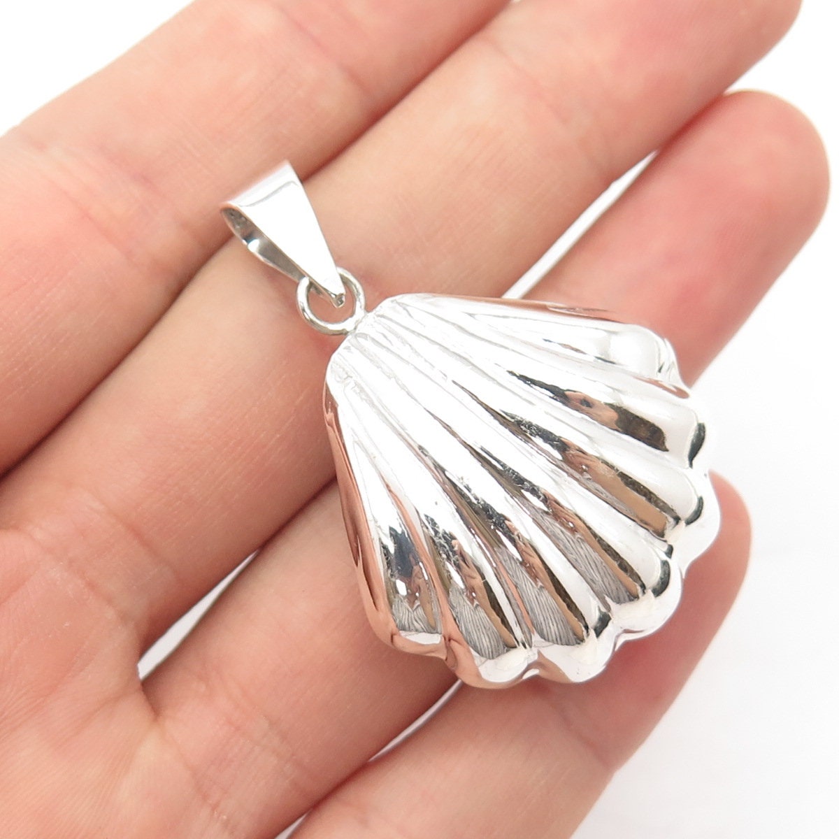Mexican Silver Shell Vintage Pendant - Etsy Mexican Silver Shell Vintage Pendant - Etsy