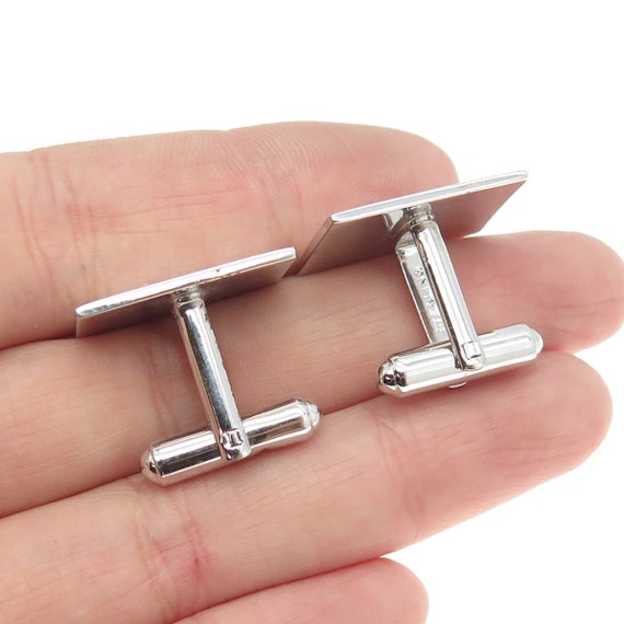 925 Sterling Silver Vintage Engraved Cufflinks - image 2