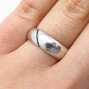 925 Sterling Silver Vintage Mexico Classic Band Ring Size 6.25
