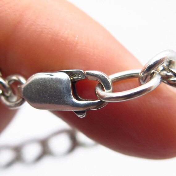 925 Sterling Silver Vintage Twisted Cable Link Bracelet 6.75