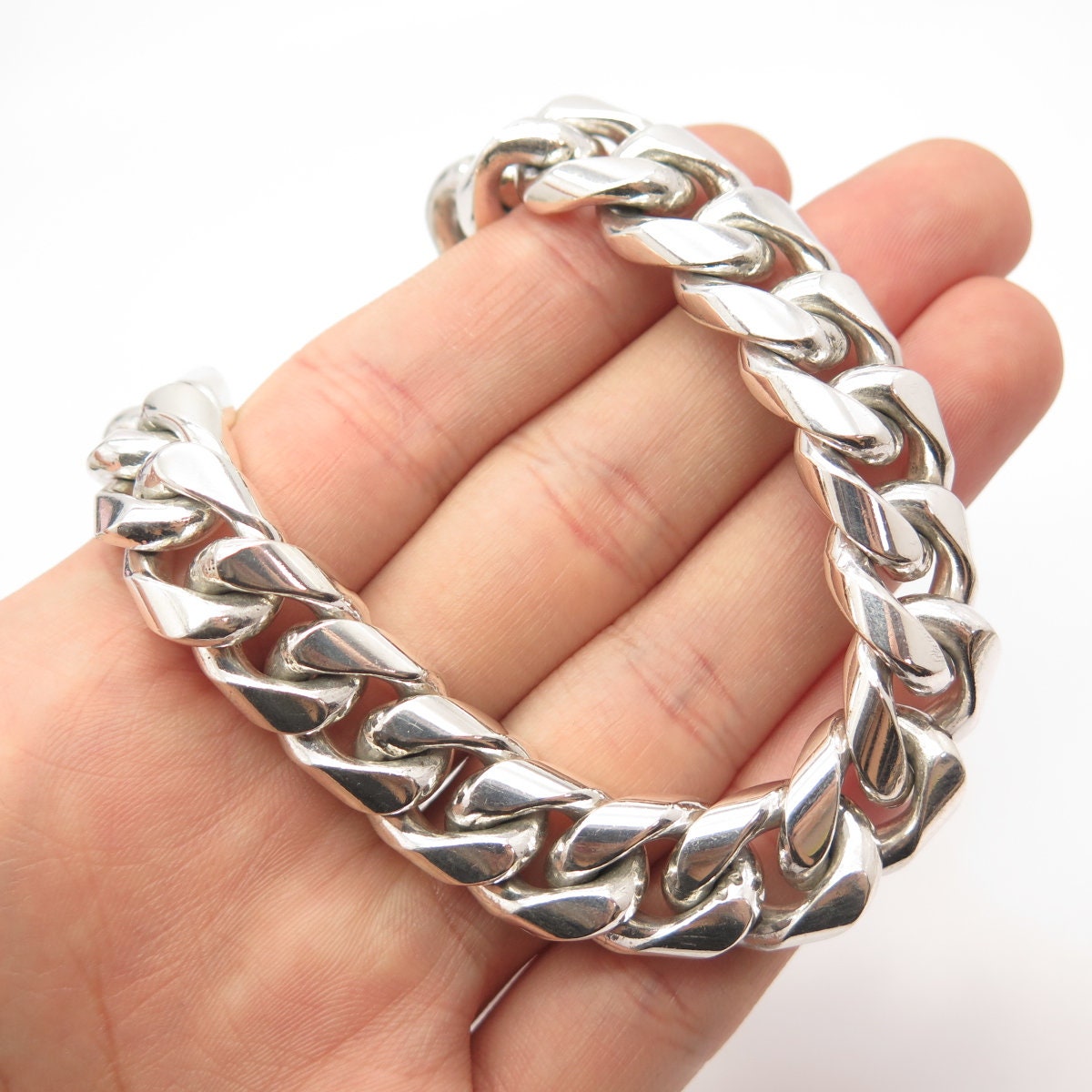 925 Sterling Silver Vintage Versani Heavy Cuban Chain 925 Sterling Silver Vintage Versani Heavy Cuban Chain