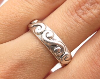 925 Sterling Silver Vintage Ross Simons Swirl Ring Size 7 - Etsy