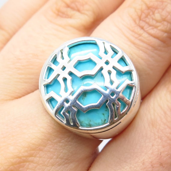 Las Mejores Ofertas En Anillos De Plata De Ley Turquesa Religiosa