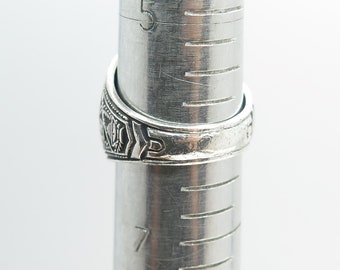 REED & CO Sterling Vintage 1976 Lab-created Sapphire W. Cowper