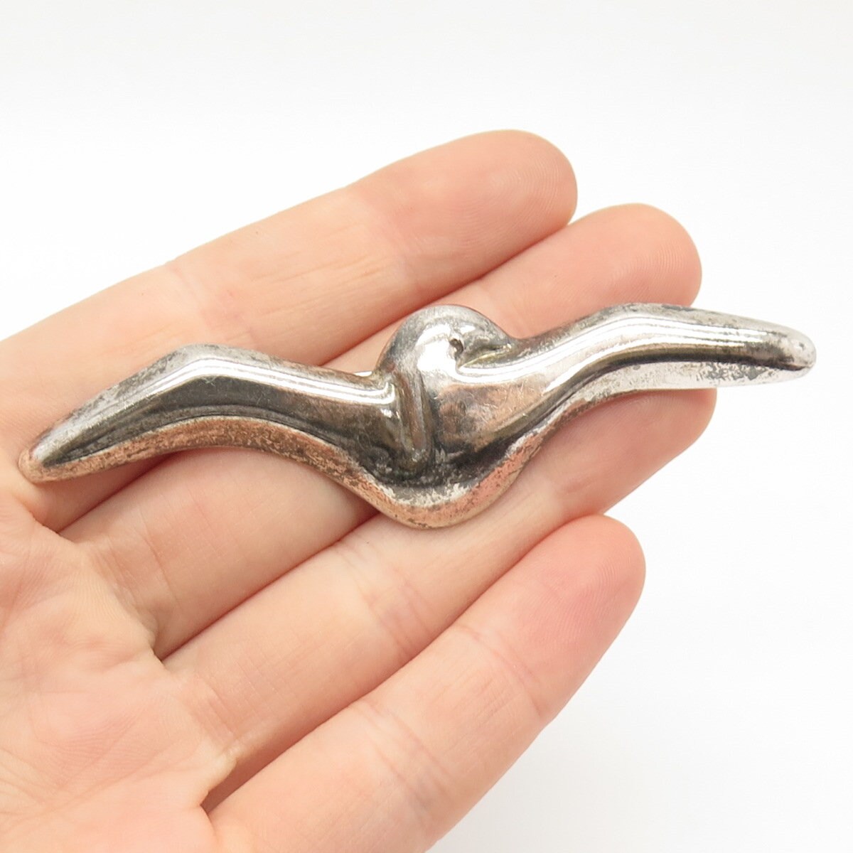 Broche Vintage Oiseau En Argent 925 - Mexique, Années 1935-1950, Signée - Très Bon état