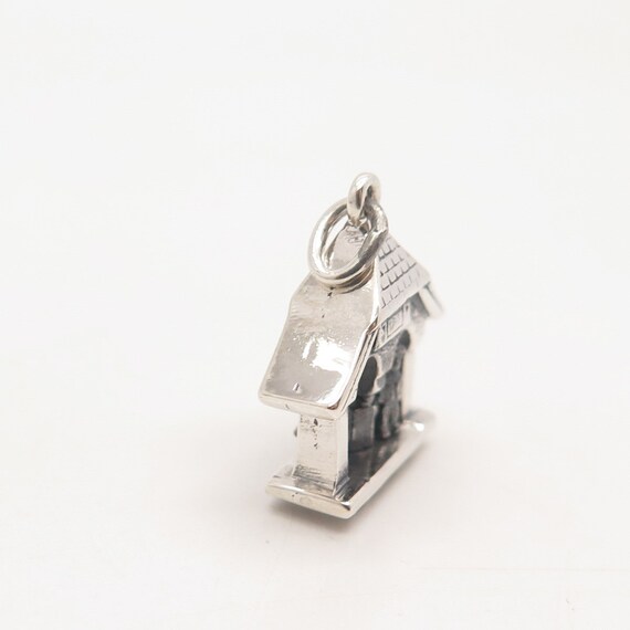 800 Silver Vintage Storyteller House Charm Pendant - image 7