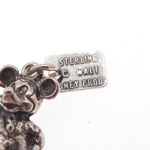Walt Disney 925 Sterling Silver Vintage Mickey Mouse Oxidized 3D Charm Pendant image 7