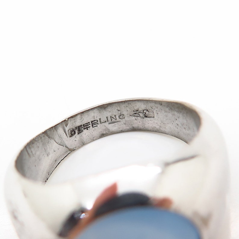 925 Sterling Silver Vintage Vargas Tiger Eye Imitation Ring - Etsy