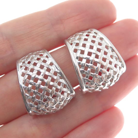 アクセサリー vintage hoop design pierce silver 925 925 Sterling Silver Vintage Woven Hoop Earrings - Etsy