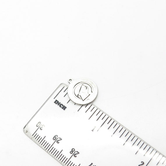 925 Sterling Silver USA Two In Town Wolf Charm Pendant View 3