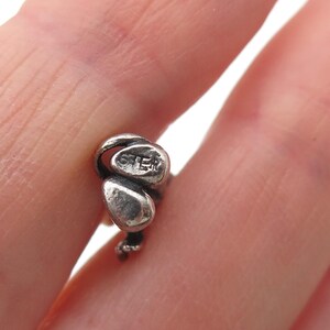 925 Sterling Silver Vintage Mickey Mouse Oxidized 3D Mini Charm Pendant image 7