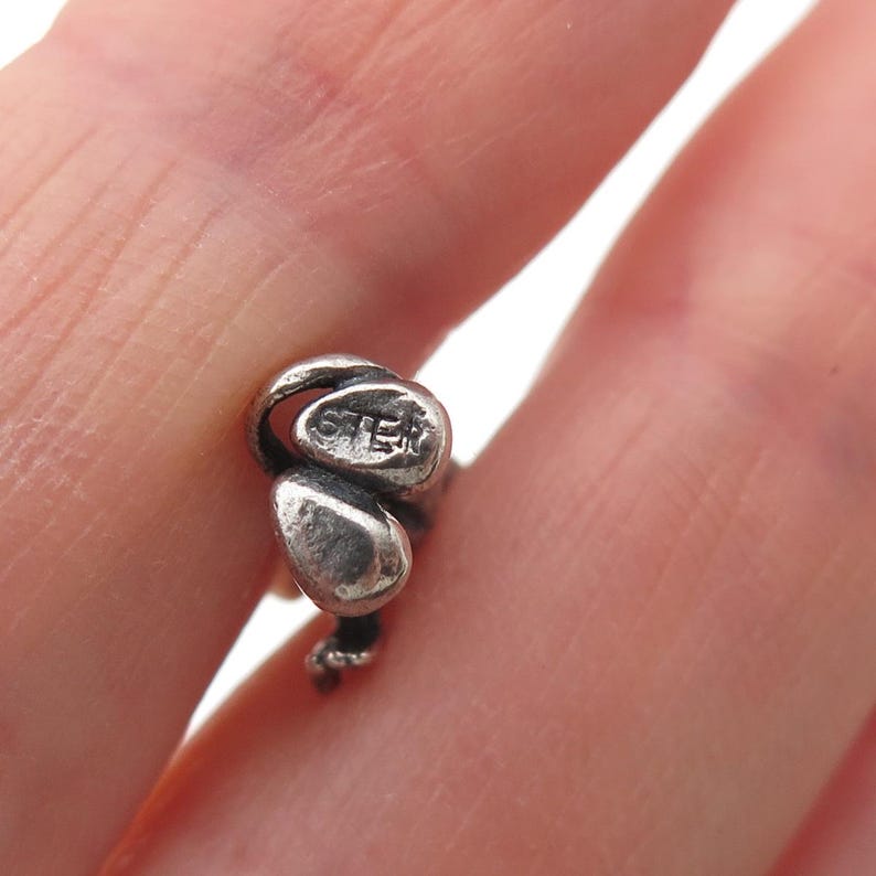 925 Sterling Silver Vintage Mickey Mouse Oxidized 3D Mini Charm Pendant image 7