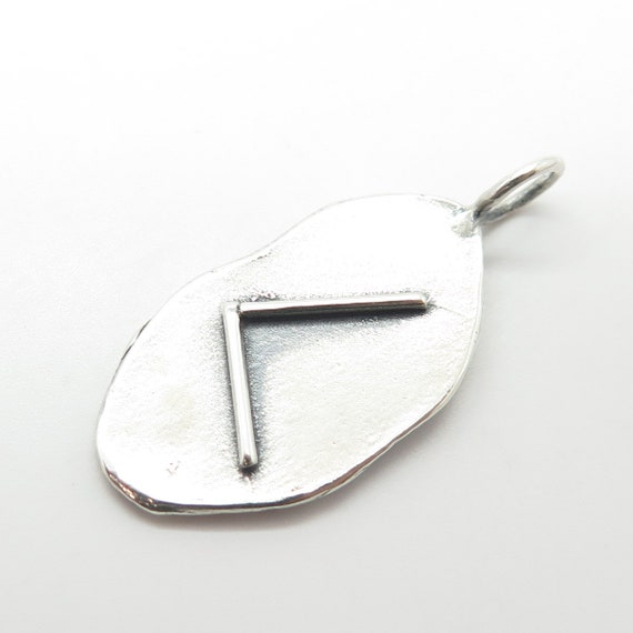 925 Sterling Silver Vintage Modernist Pendant - image 5