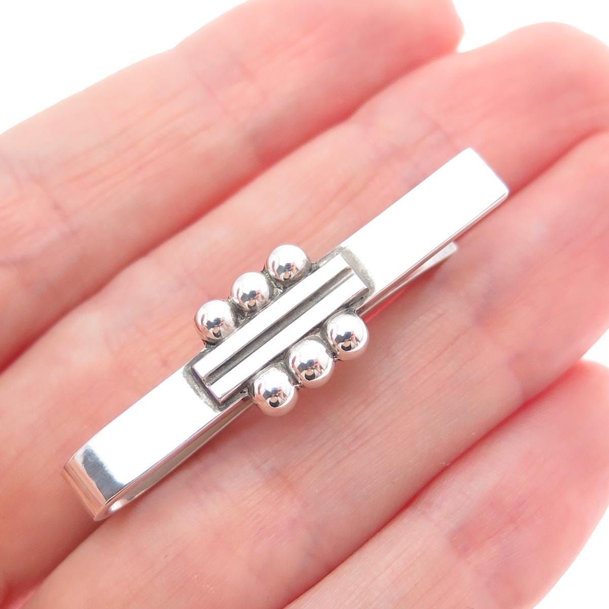 【STERLING925 銀　牛　ピックスタンド】 オブジェ 金属工芸86.0g GEORG JENSEN 925S Sterling Silver Vintage Denmark Modernist Beaded