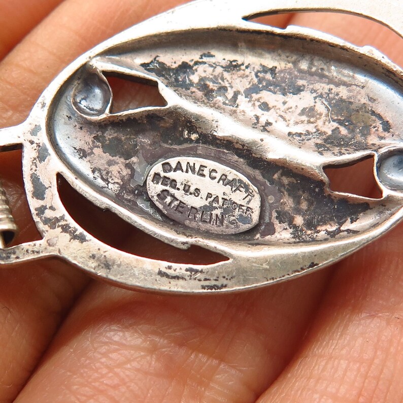 925 Sterling Silver Vintage Danecraft Leaf Cutout Link Bracelet 7.5