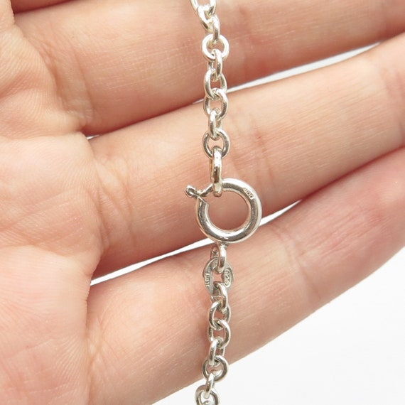 925 Sterling Silver Vintage Rolo Chain Necklace 28