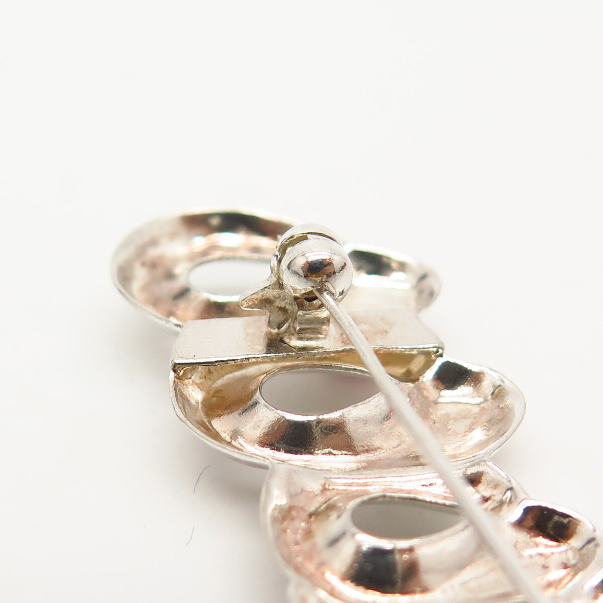 925 Sterling Vintage Pink and Amethyst-tone C Z 