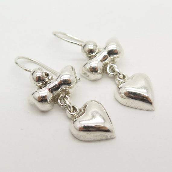 925 Sterling Silver Vintage Mexico Heart and Bow … - image 3