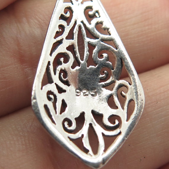 925 Sterling Silver Vintage Real Marcasite Scroll… - image 8