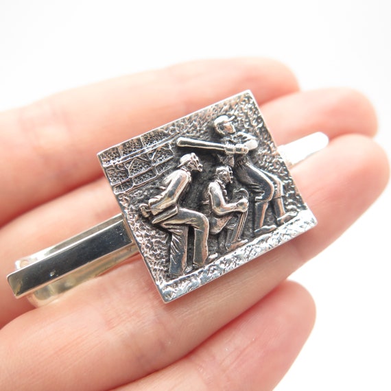 Ancienne Pince à Cravate Art Déco – Argent Massif – Made In France