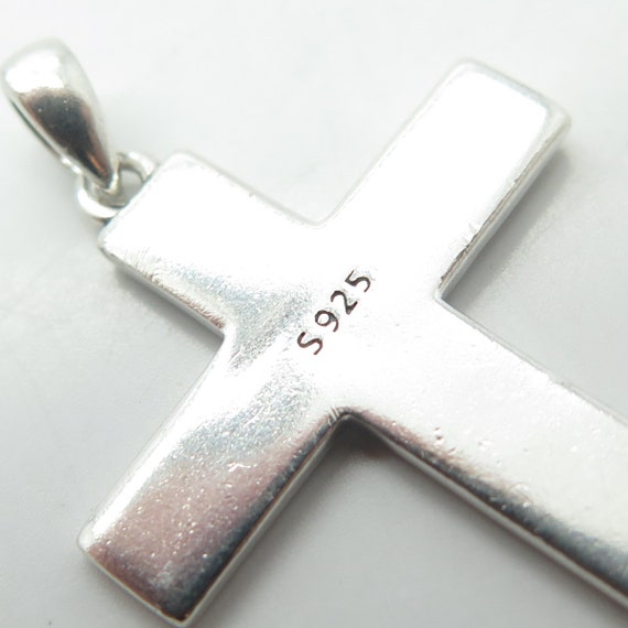 925 Sterling Silver Vintage Celtic Cross Pendant - image 8
