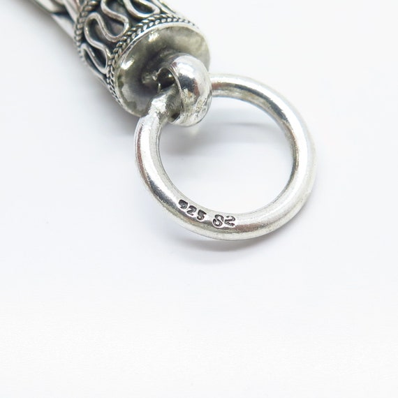 925 Sterling Silver Vintage Byzantine Chain Neckl… - image 6