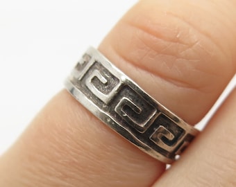 Details about   925 Sterling Silver Greek Maze Design Men's Band Ring