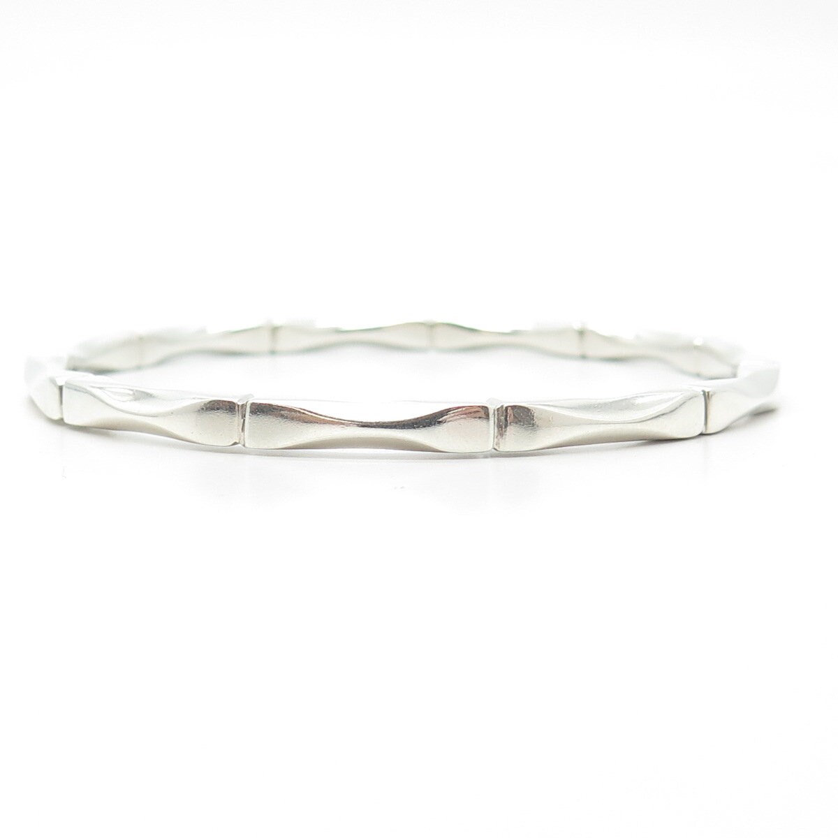 アクセサリー Sterling Silver Bamboo Bangle Vintage Vintage Silver Bamboo Bangle