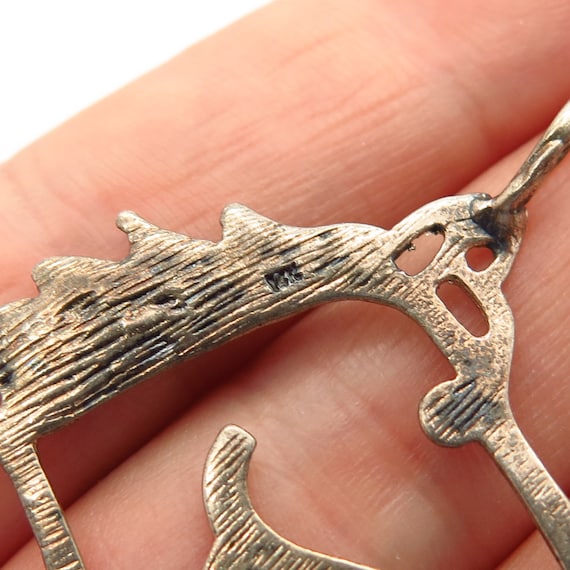 925 Sterling Silver Horse Head Design Pendant Gem