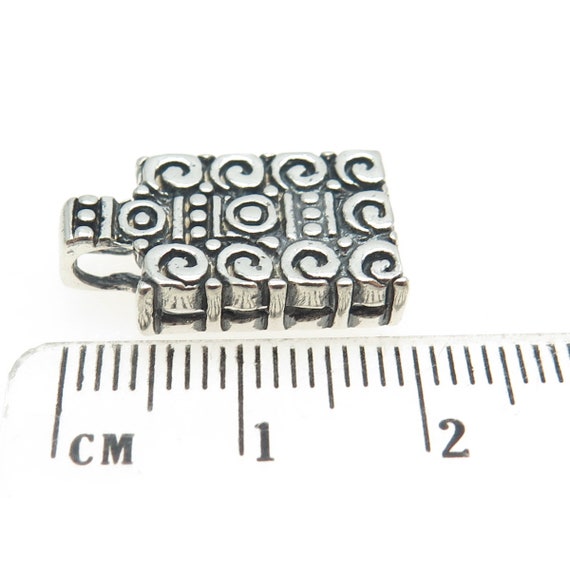 925 Sterling Silver Vintage Ornate / Ethnic Slide… - image 3