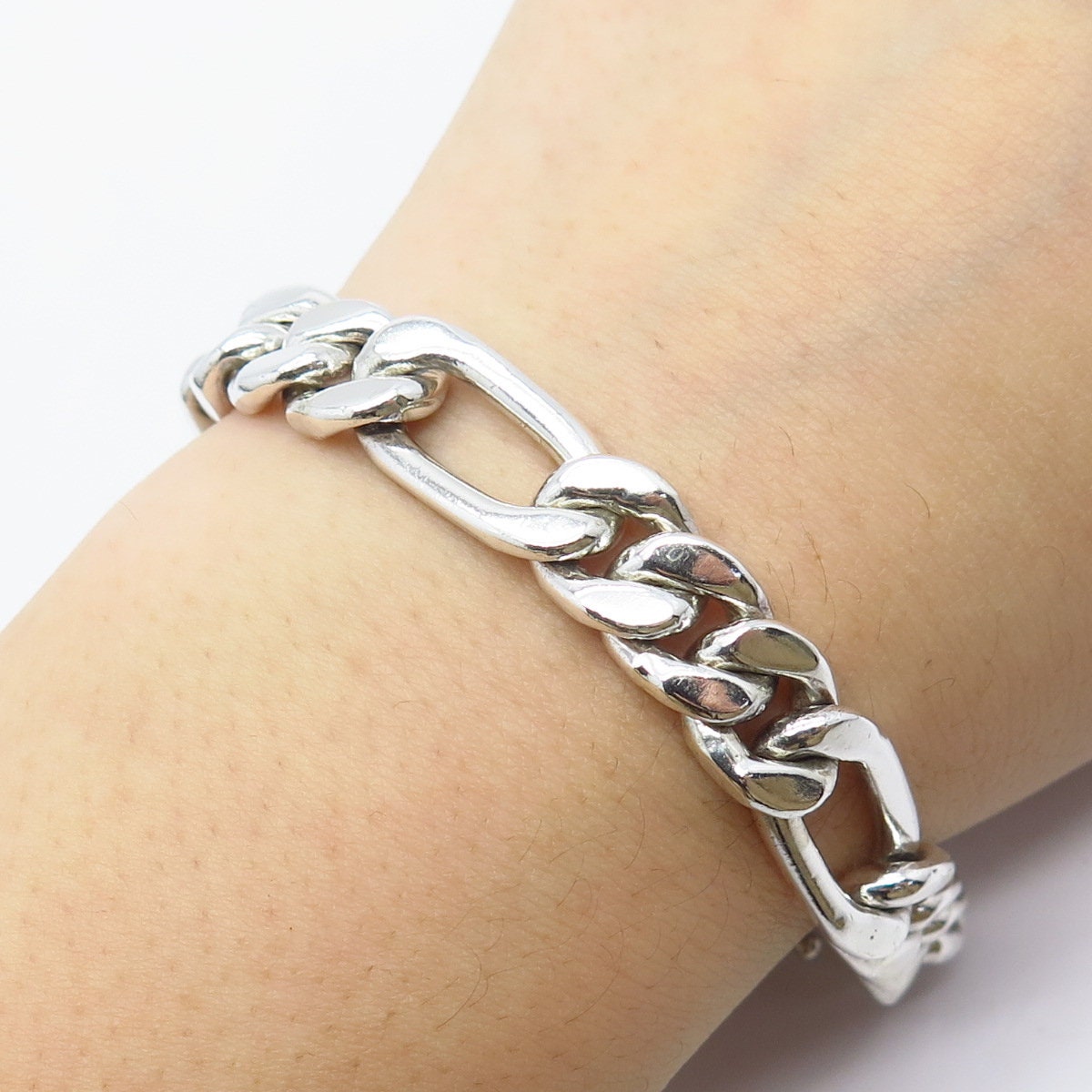 刻印有り SILVER 925 BRACELET J2038 VTG SOLID ITALY 925 SILVER BRACELET LENGTH 20 CM