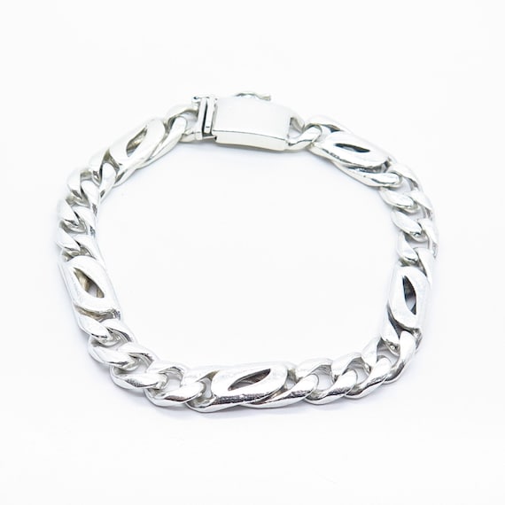 925 Sterling Silver Vintage Mexico Fancy Figaro Link 925 Sterling Silver Vintage Mexico Fancy Figaro Link