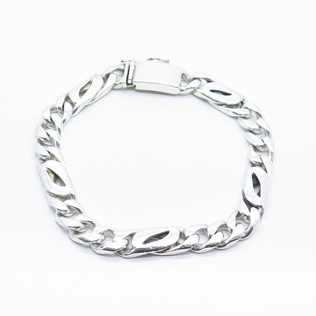 アクセサリー Mexican Silver Figaro chain Bracelet 925 Sterling Silver 5.5mm Figaro Link Chain Bracelet | eBay
