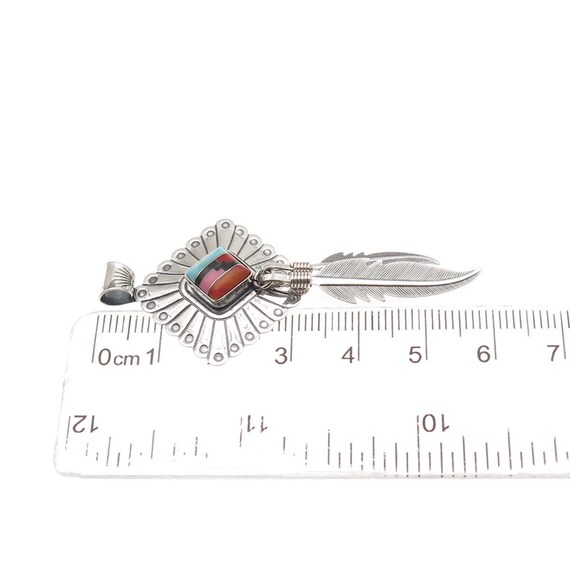 Quoc Turquoise Old Pawn 925 Sterling Silver Vinta… - image 3