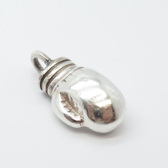 925 Sterling Silver Vintage Boxing Glove Pendant - image 5