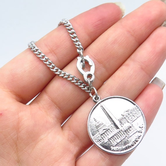 925 Sterling Silver Vintage "Washington D. C." Cu… - image 1