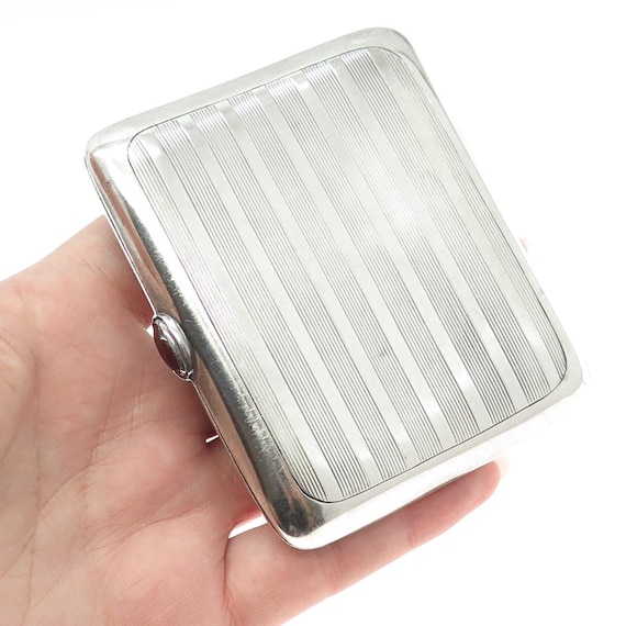 925 silver cigarette case WATROUS MFG CO 925 Sterling Silver Antique Art Deco Carnelian Cigarette Case  #38