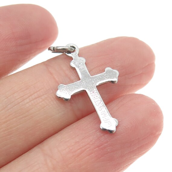 WELLS 925 Sterling Silver Antique Art Deco Cross … - image 2