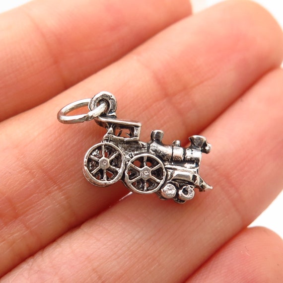 925 Sterling Silver Vintage Locomotive Train Desig