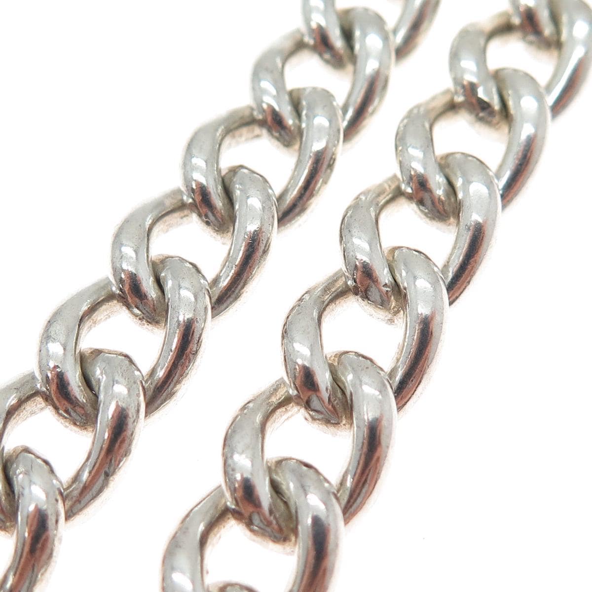 RALPH LAUREN 925 Sterling Silver Vintage Pocket Watch Fob Chain 16