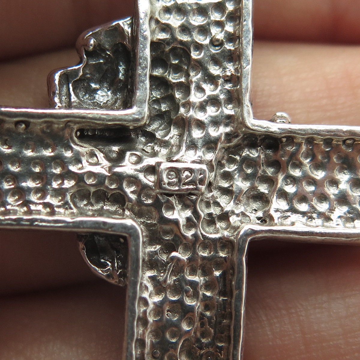 925 Sterling Silver Vintage Cross & Rose Flower Religious Pendant - Etsy