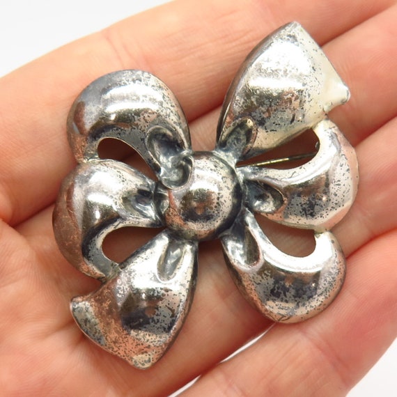 925 Sterling Silver Vintage Monet Floral Design P… - image 1