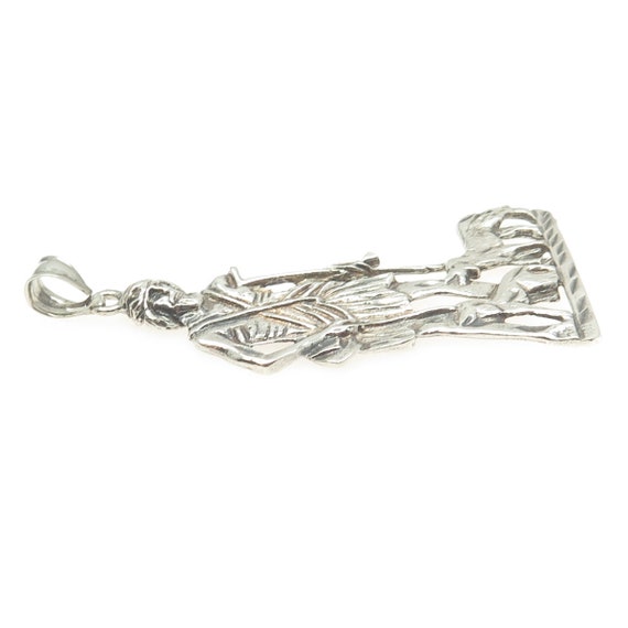 925 Sterling Silver Vintage St. Lazarus Religious… - image 6